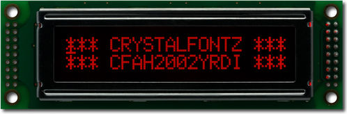 Charakter-LCD-Modul 20x2 Zeichen, CFAH2002Y-RDI-ET
