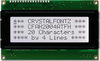 Charakter-LCD-Modul 20x4 Zeichen, europäischer ZS, schwarz-weiß,  LC2004A-TFH-ET